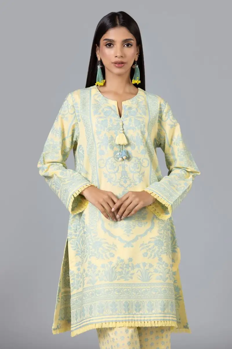 2 Piece | Kurta & Pants | Color  yellow