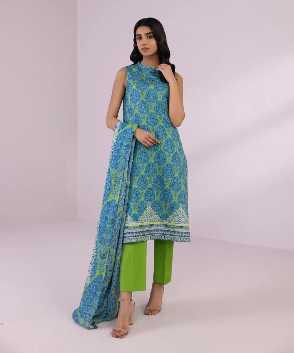 3 Piece - Printed Lawn Suit