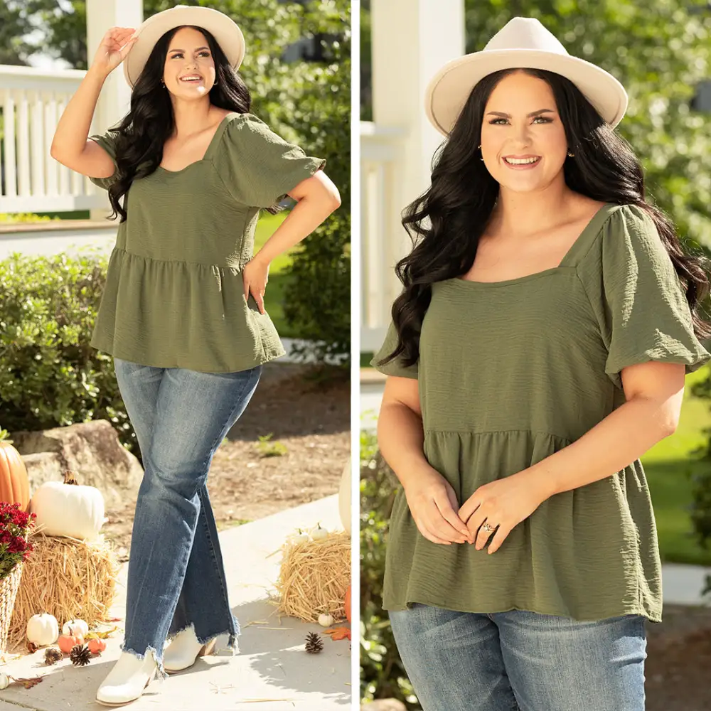 Weekend Bliss Top, Sage