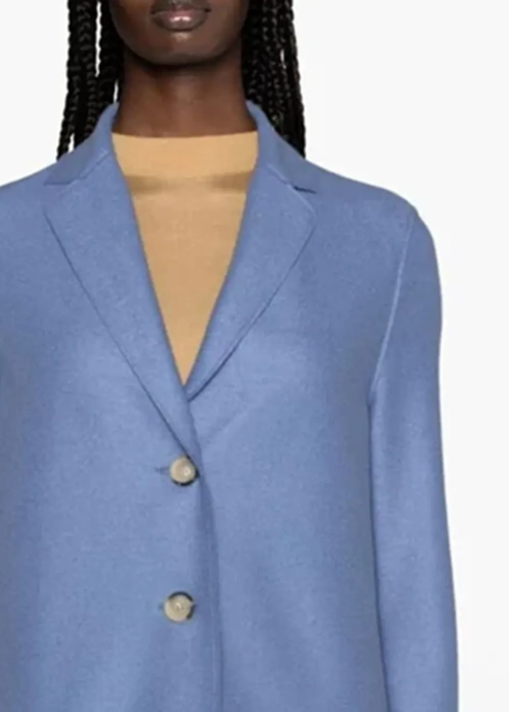 V Neck Solid Light Coat