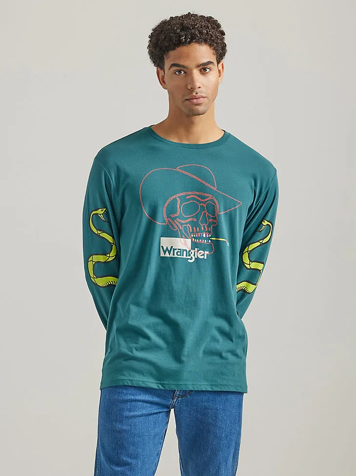 MEN'S COWBOY SNAKE T-SHIRT IN ATLANTIC DEEP