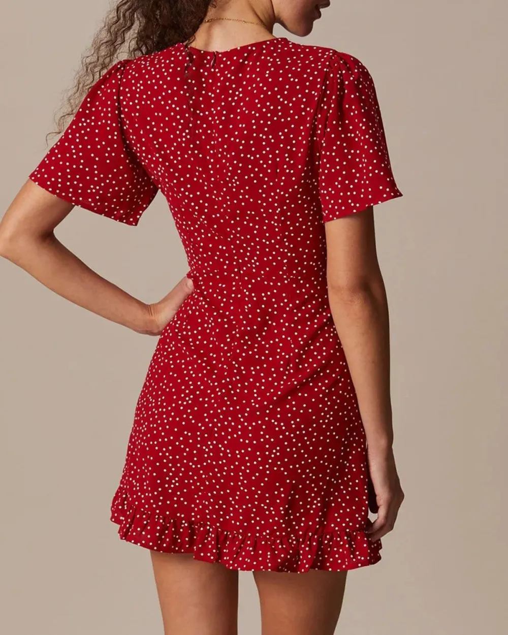 Red Polka Dot Chest Tie Dress