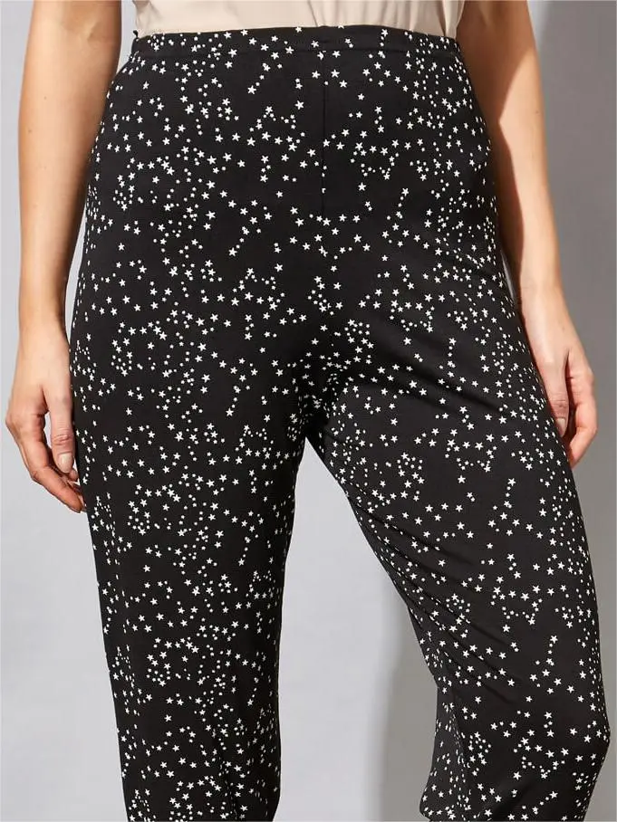 Star dot print pants