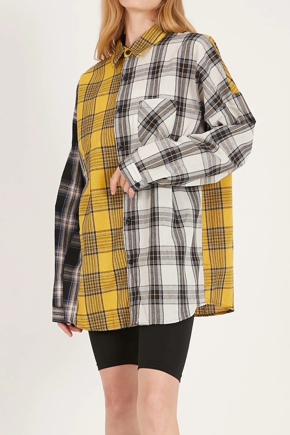 Clara Multi Color Plaid Oversized Shirt