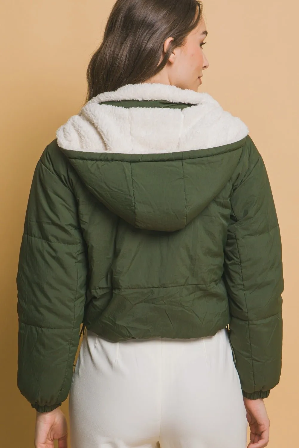 Cropped Sherpa Reversible Jacket