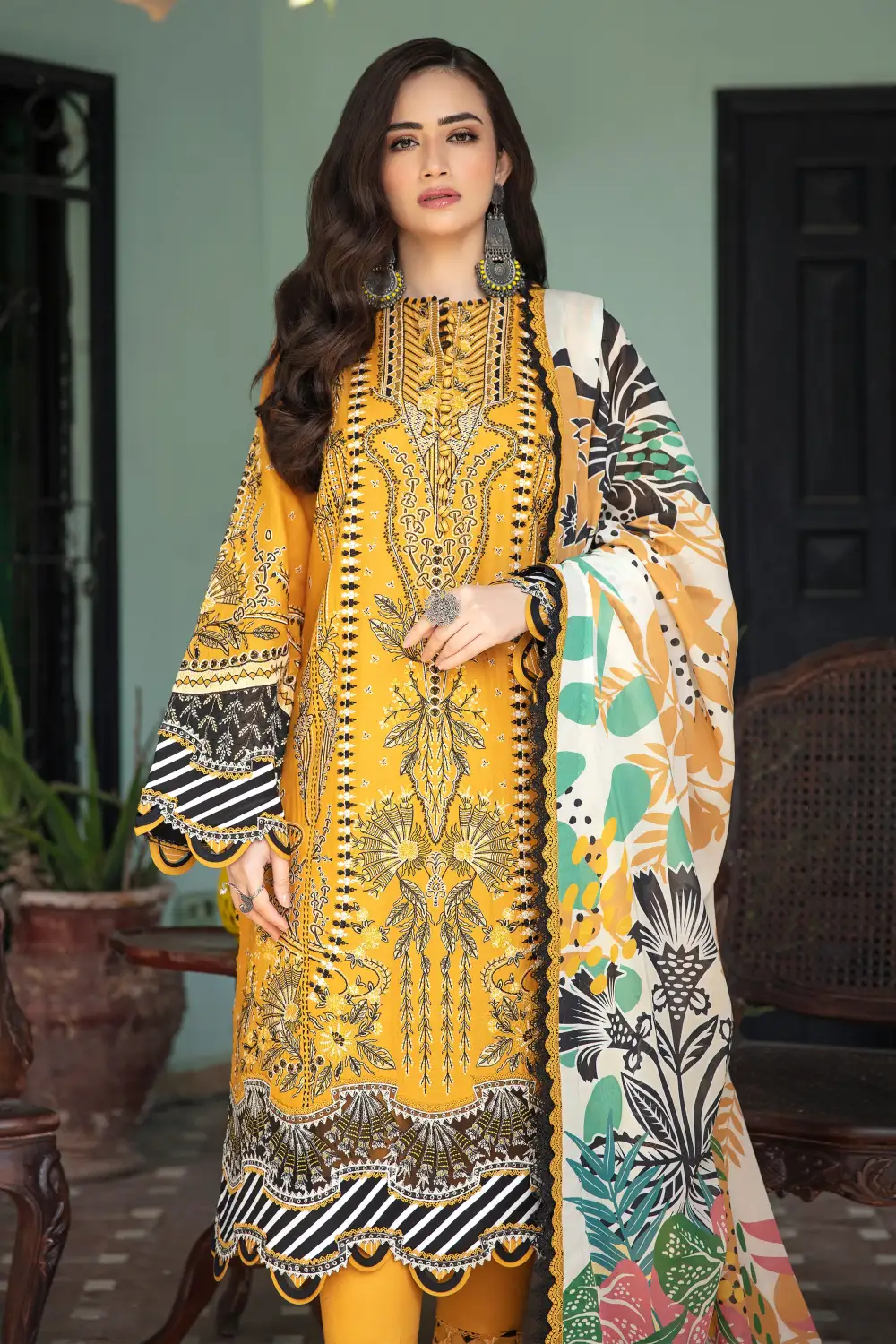 Zard Embroidered Lawn