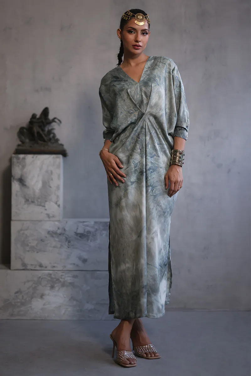 Ladies silk tie and dye Kaftan