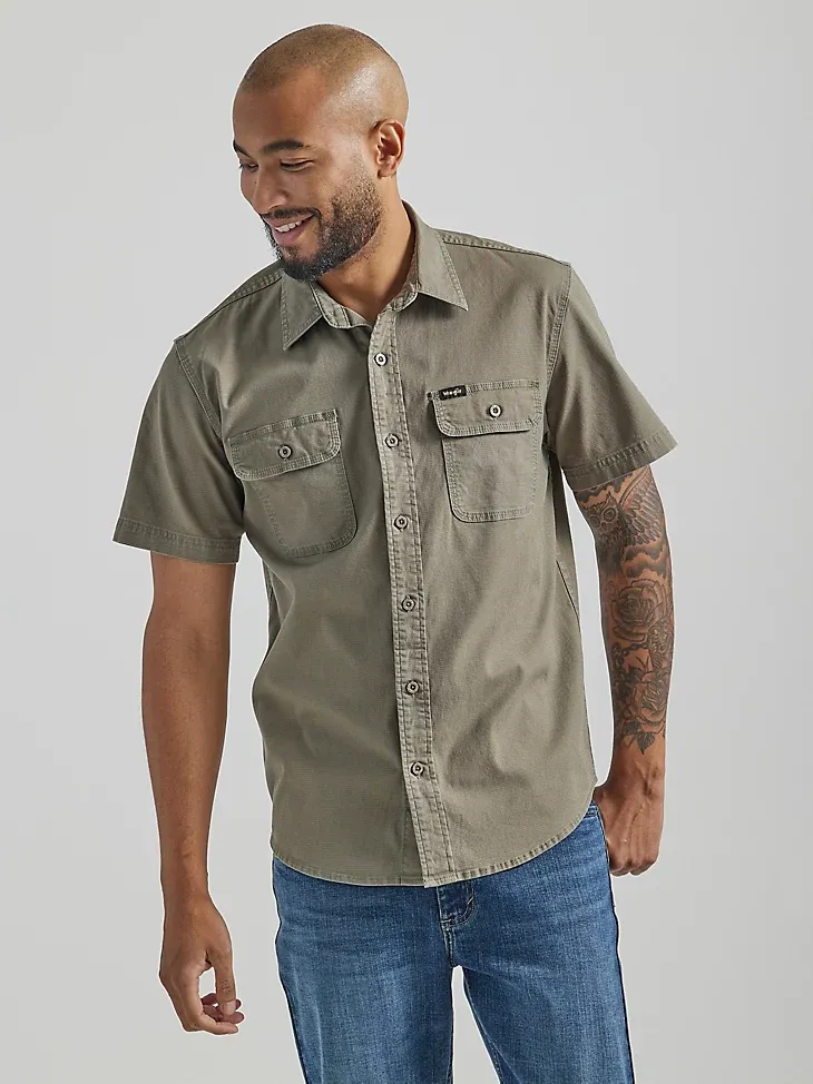 MEN'S STRETCH RIPSTOP BUTTON DOWN SHIRT IN TWILL