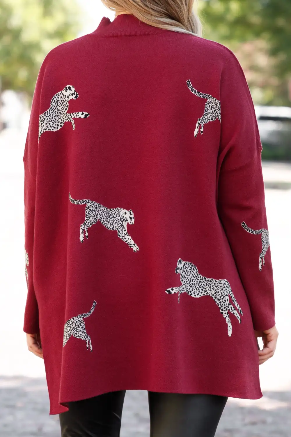 Mother Of The Jungle Sweater, Burgundy