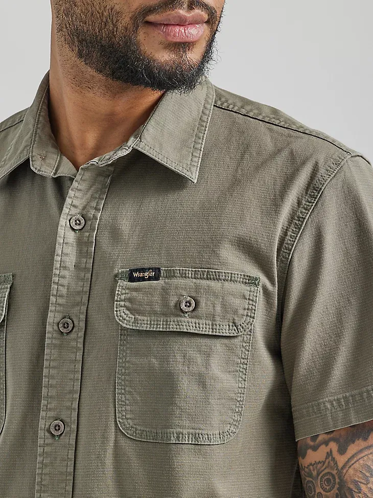 MEN'S STRETCH RIPSTOP BUTTON DOWN SHIRT IN TWILL