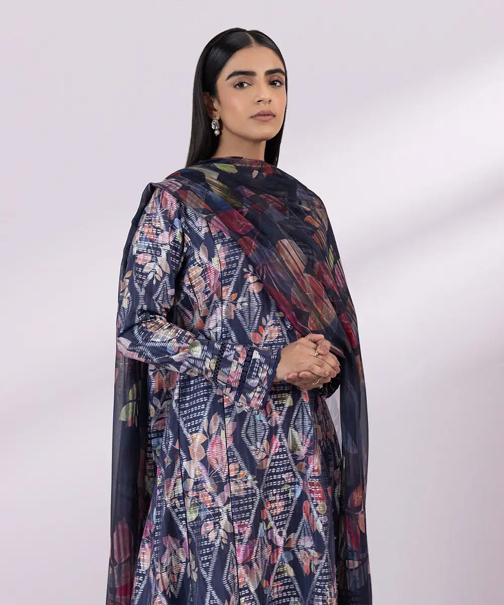 3 Piece - Printed Jacquard Suit