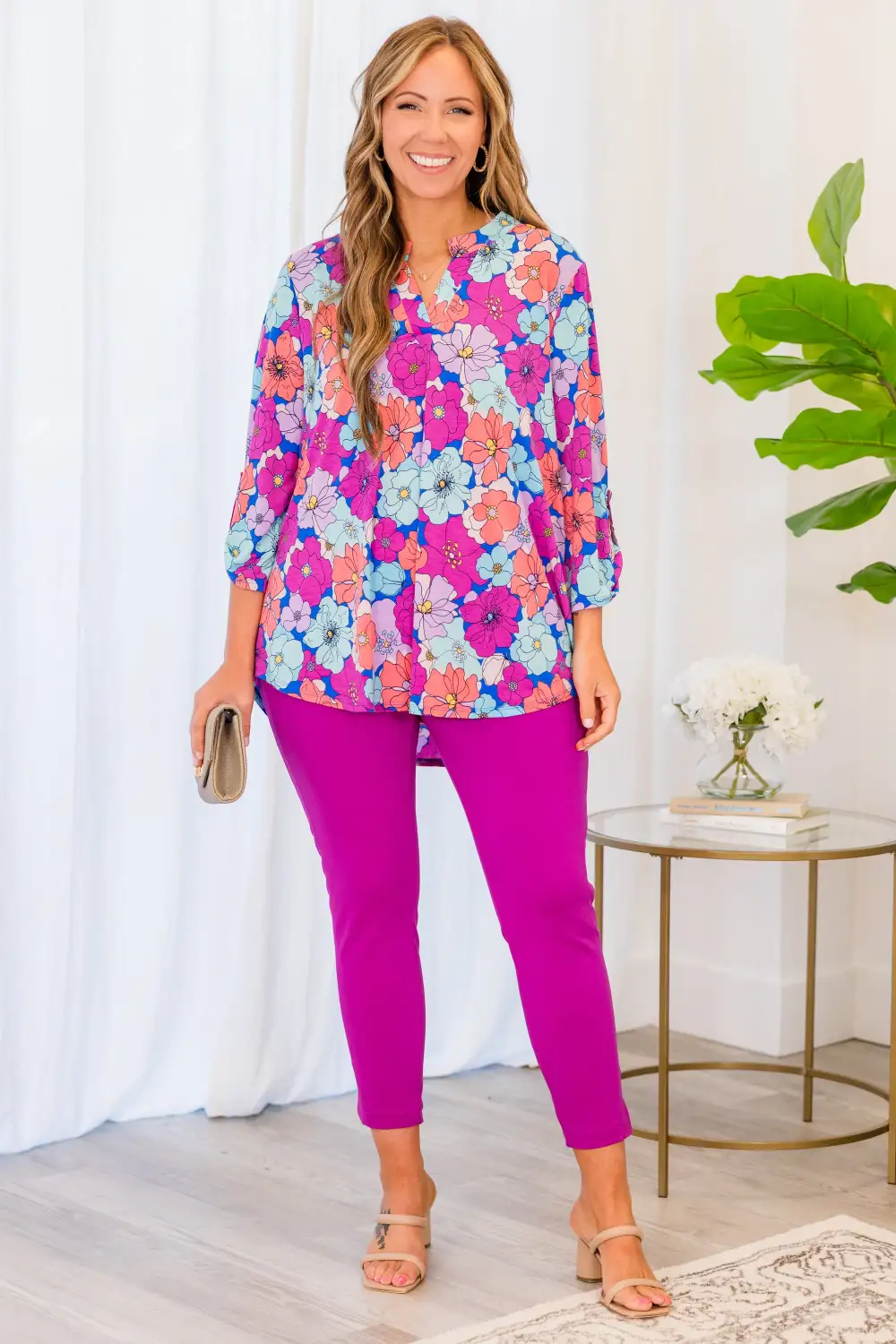 Strut Your Style Pants, Spring Magenta