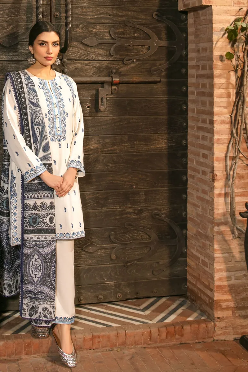 2 Piece Kurta | Embroidered & Pants |  Black and White