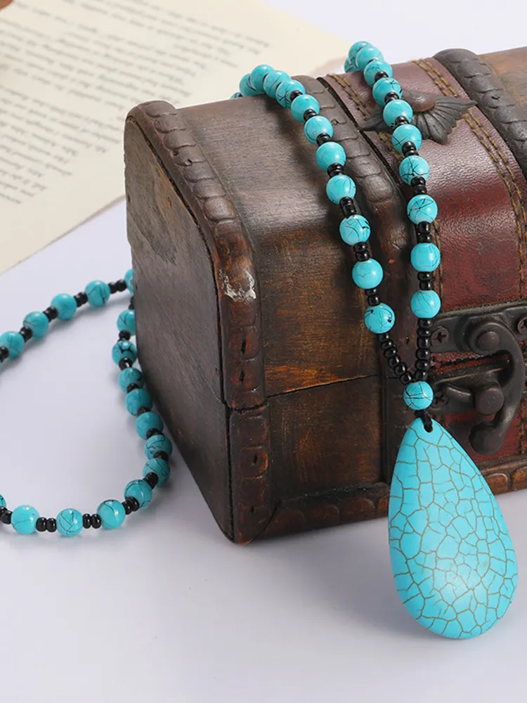 Vintage Waterdrop Turquoise Necklace