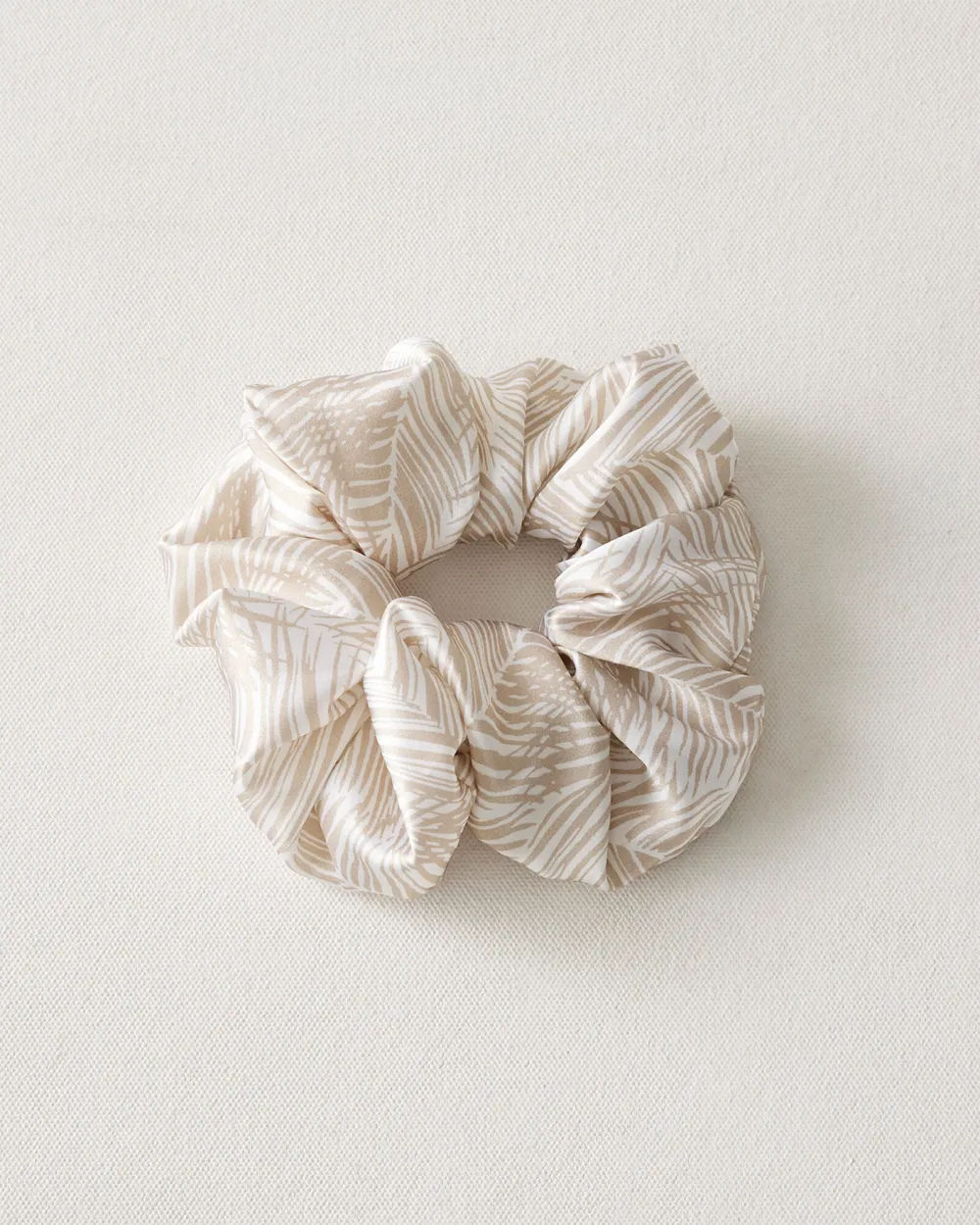 Washable Silk Fern Print Scrunchie