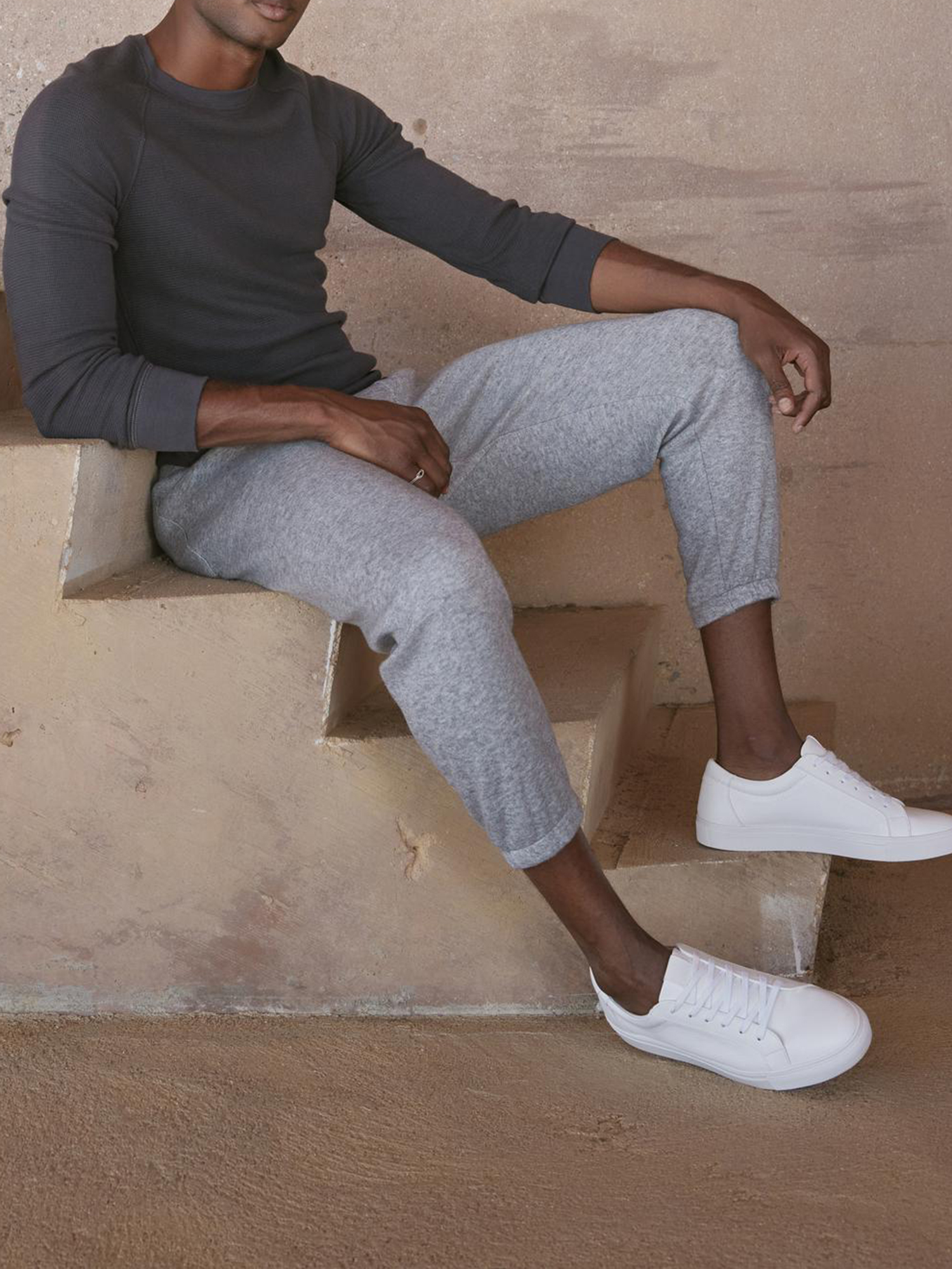 Men'S Solid Casual Knit Sweatpants