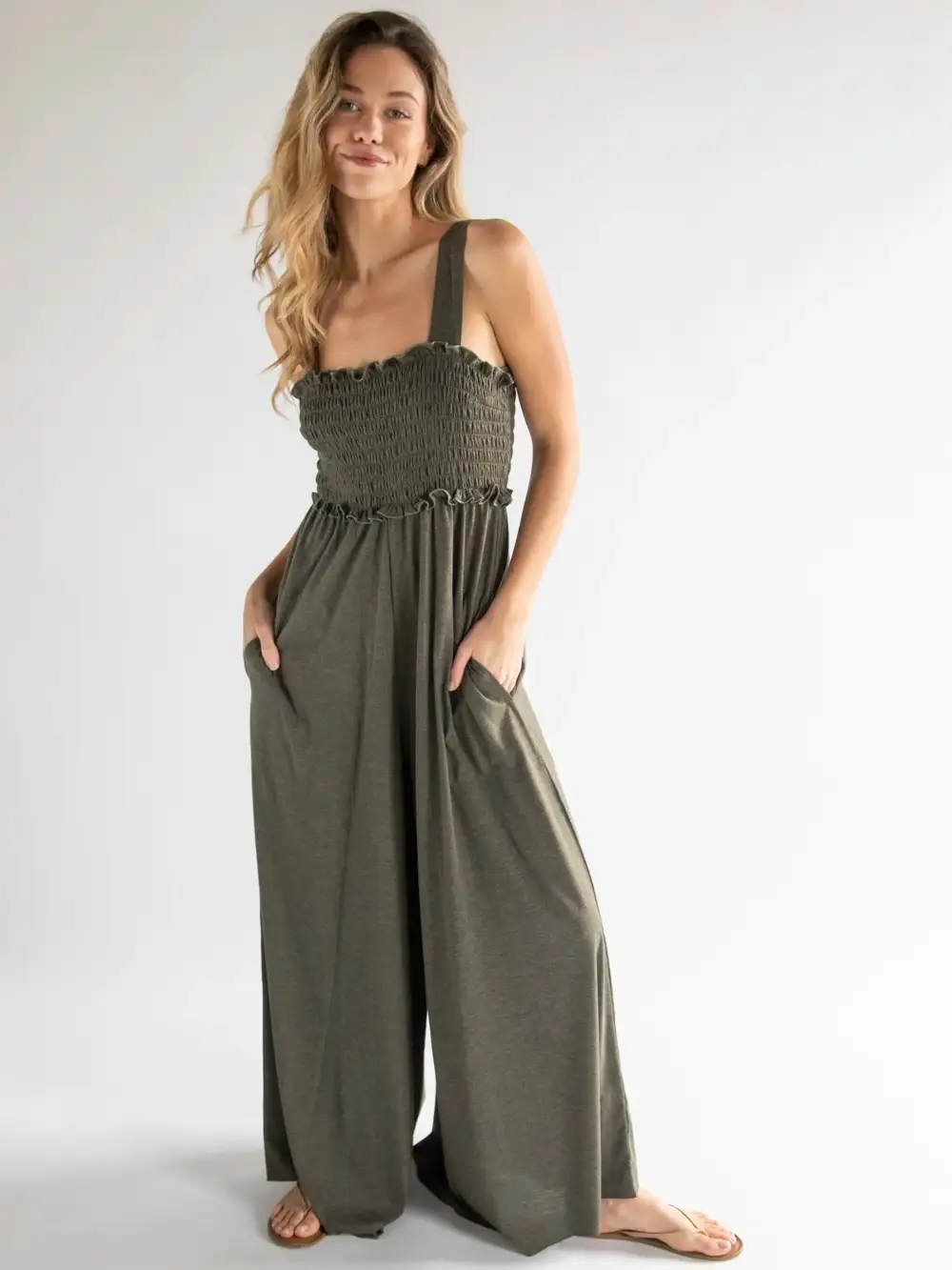 Harper Knit Jumpsuit - Sage