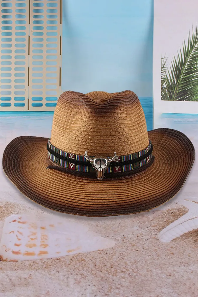 Western Cowboy Ethnic Straw Hat