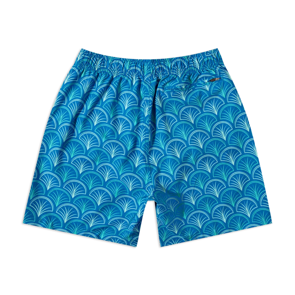 Printed Swim-Blue