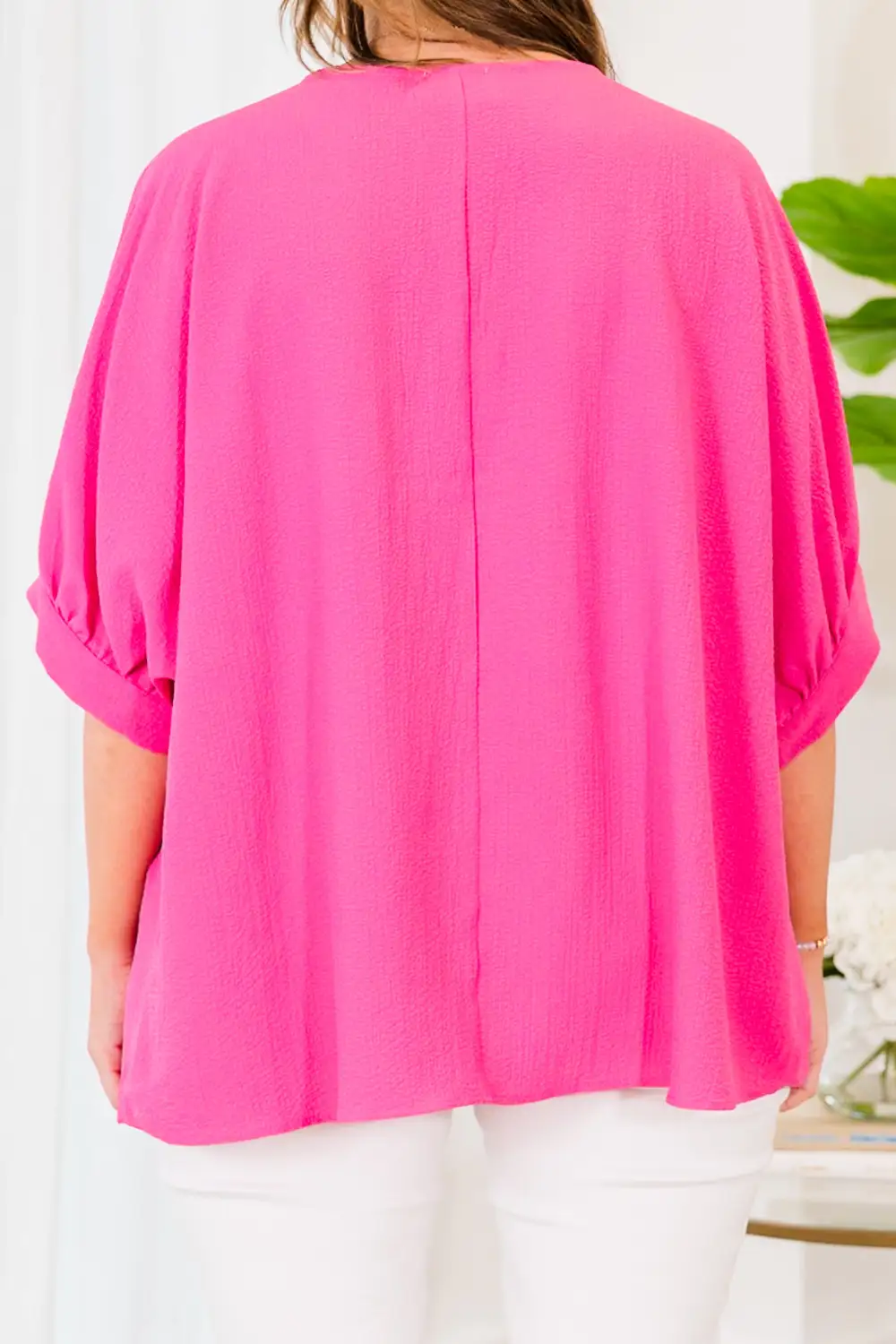 Social Scene Top, Hot Pink