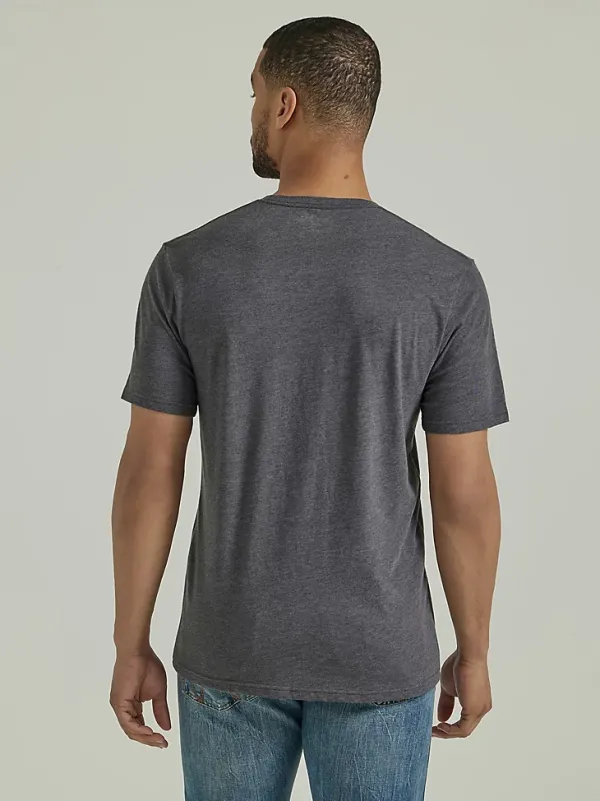 WRANGLER® GEORGE STRAIT™ BACK GRAPHIC T-SHIRT IN CHARCOAL HEATHER