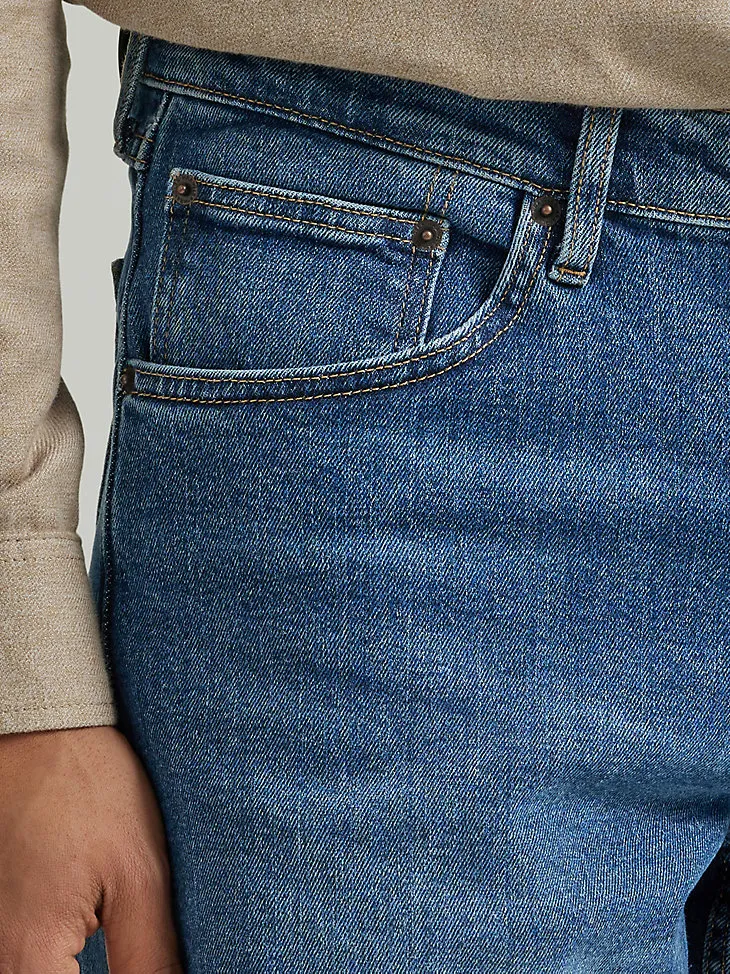 MEN'S RELAXED FIT FLEX JEAN IN MID DENIM