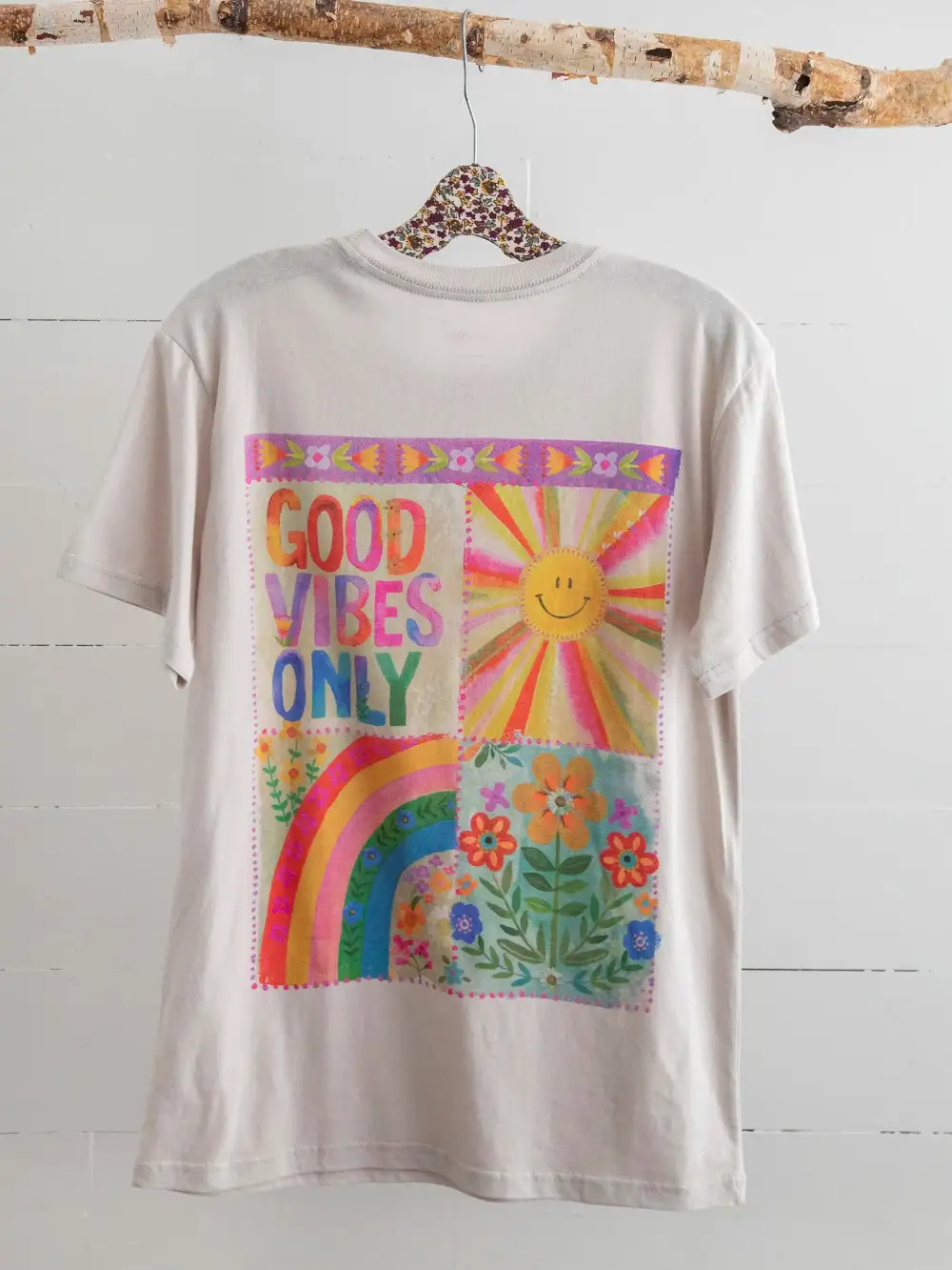 Cotton Comfy Tee Shirt - Good Vibes Only