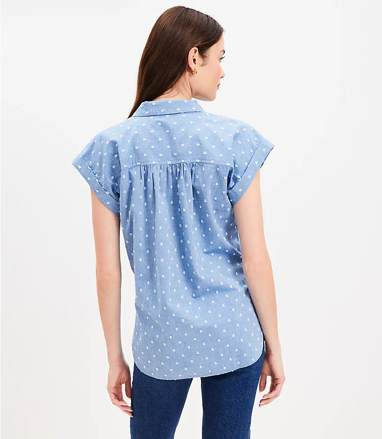 Clip Chambray Dolman Everyday Shirt