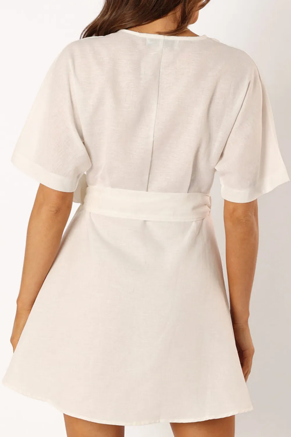 AMELIA WRAP DRESS - WHITE