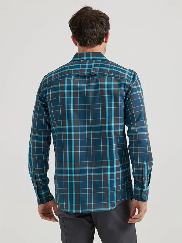 MEN'S UTILITY PLAID OUTDOOR SHIRT IN BLUE