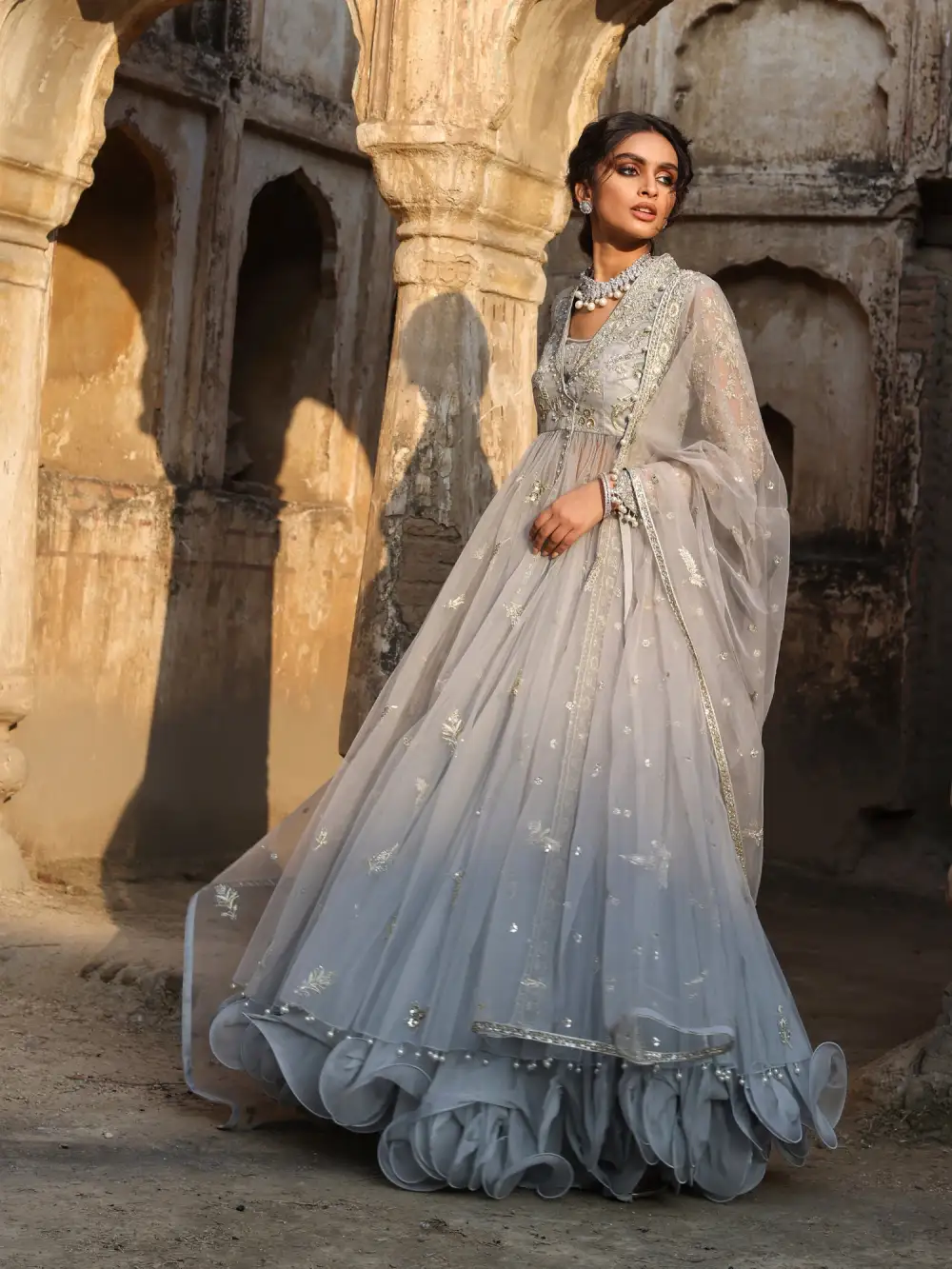 ANGARKHA W/ DUPATTA & LEHENGA