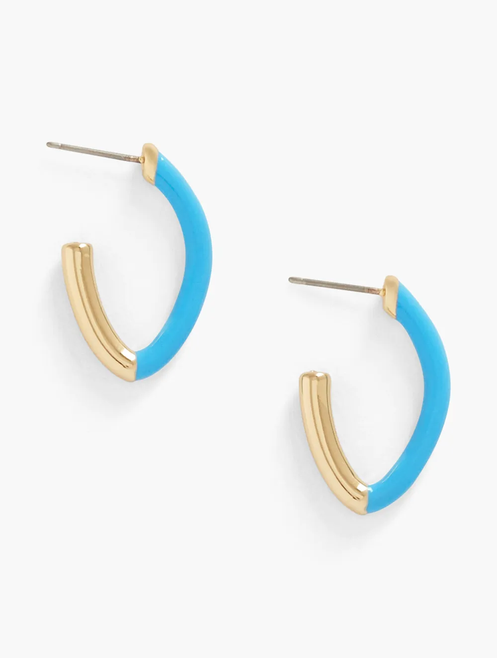 Enamel Hoop Earrings