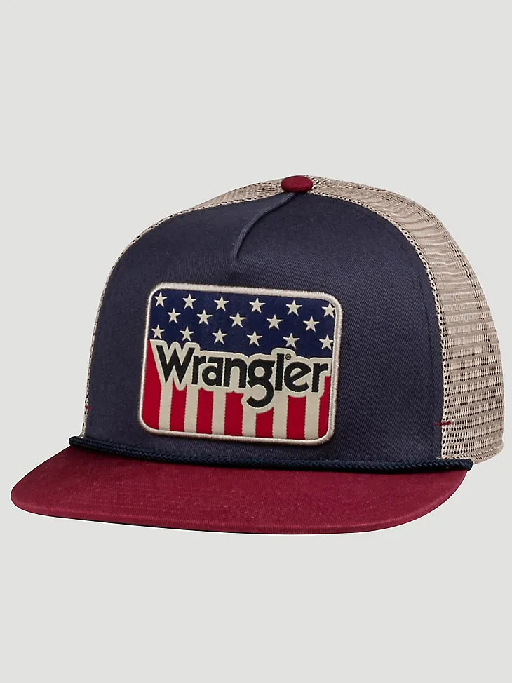 WRANGLER AMERICAN FLAG MESH HAT IN MULTI