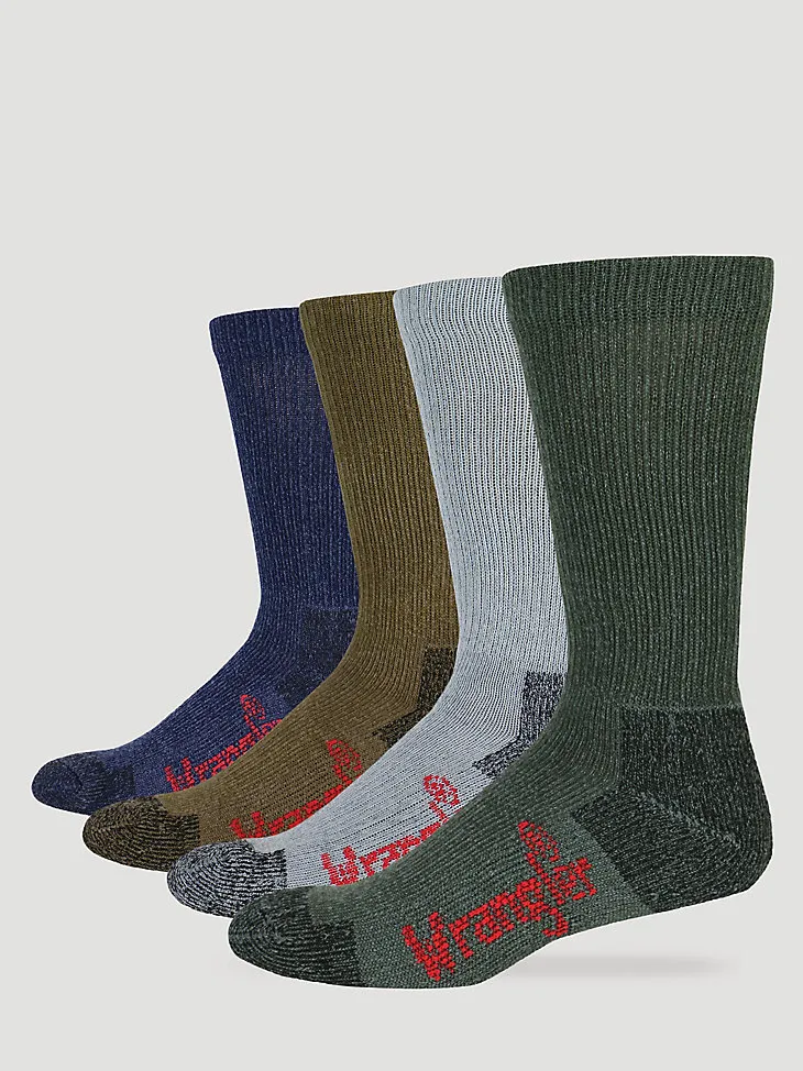 MEN'S WRANGLER® ULTRA-DRI WORK SOCKS (4-PACK) IN ASSORTED