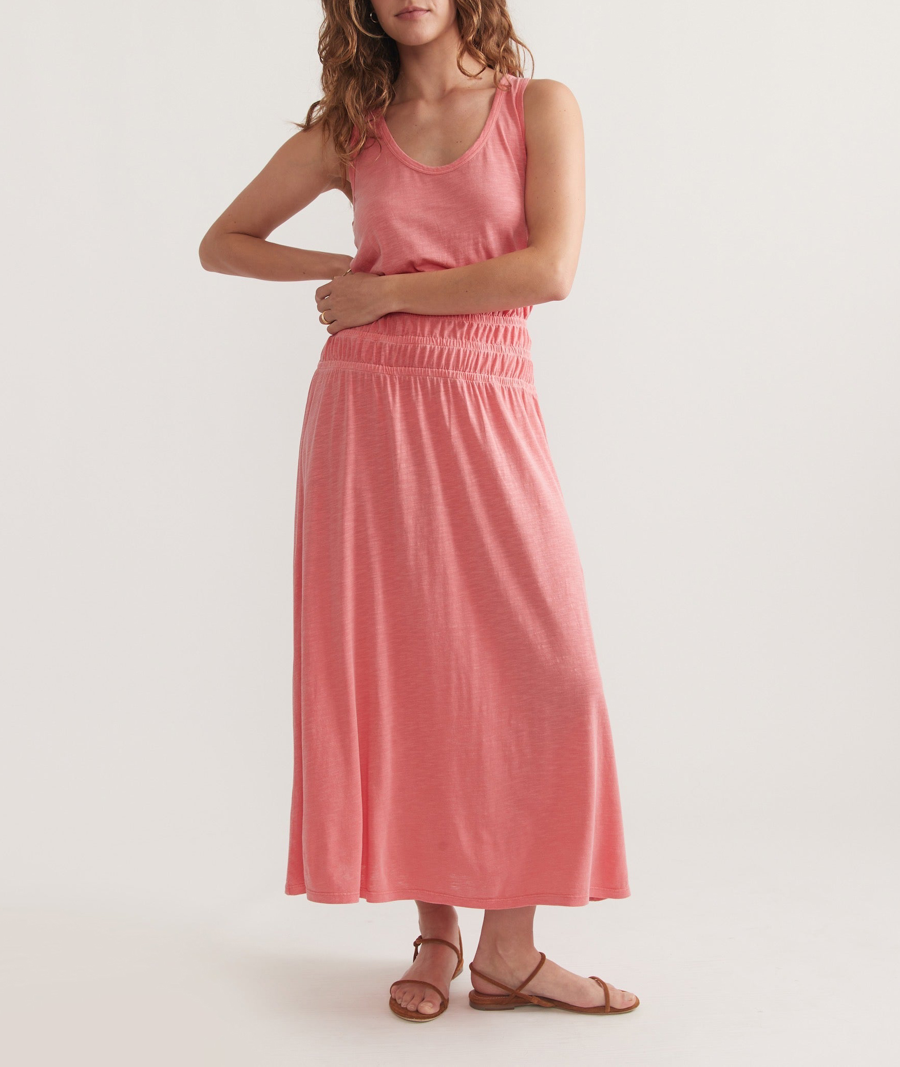 Hibiscus Juliet Slub Midi Dress