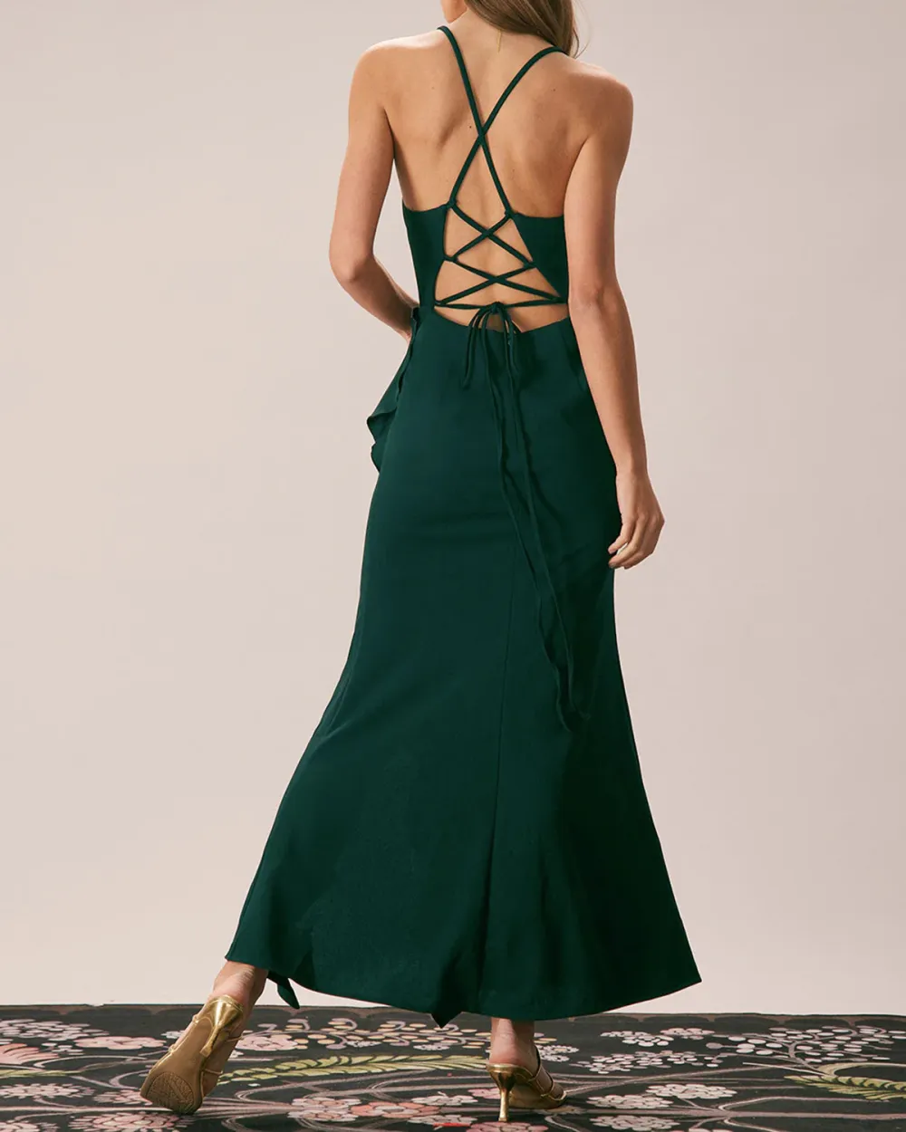 Long dress with billowing side cuts