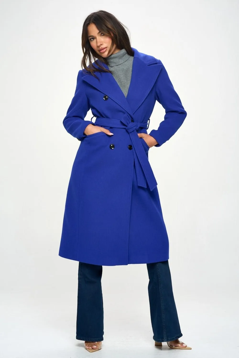 Longline Coat with Belt