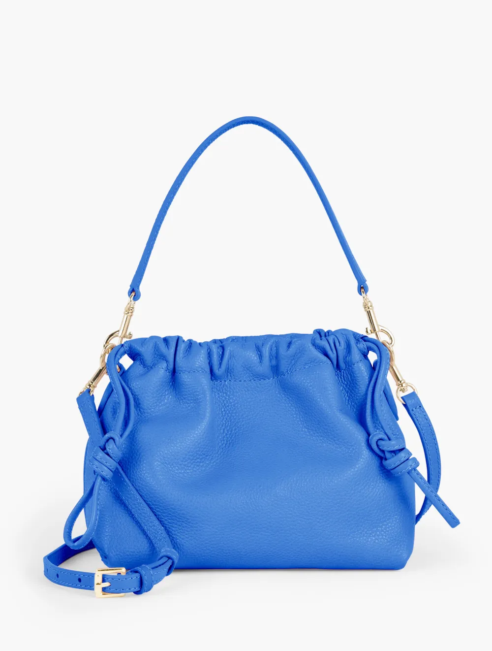 Leather Drawstring Crossbody Bag