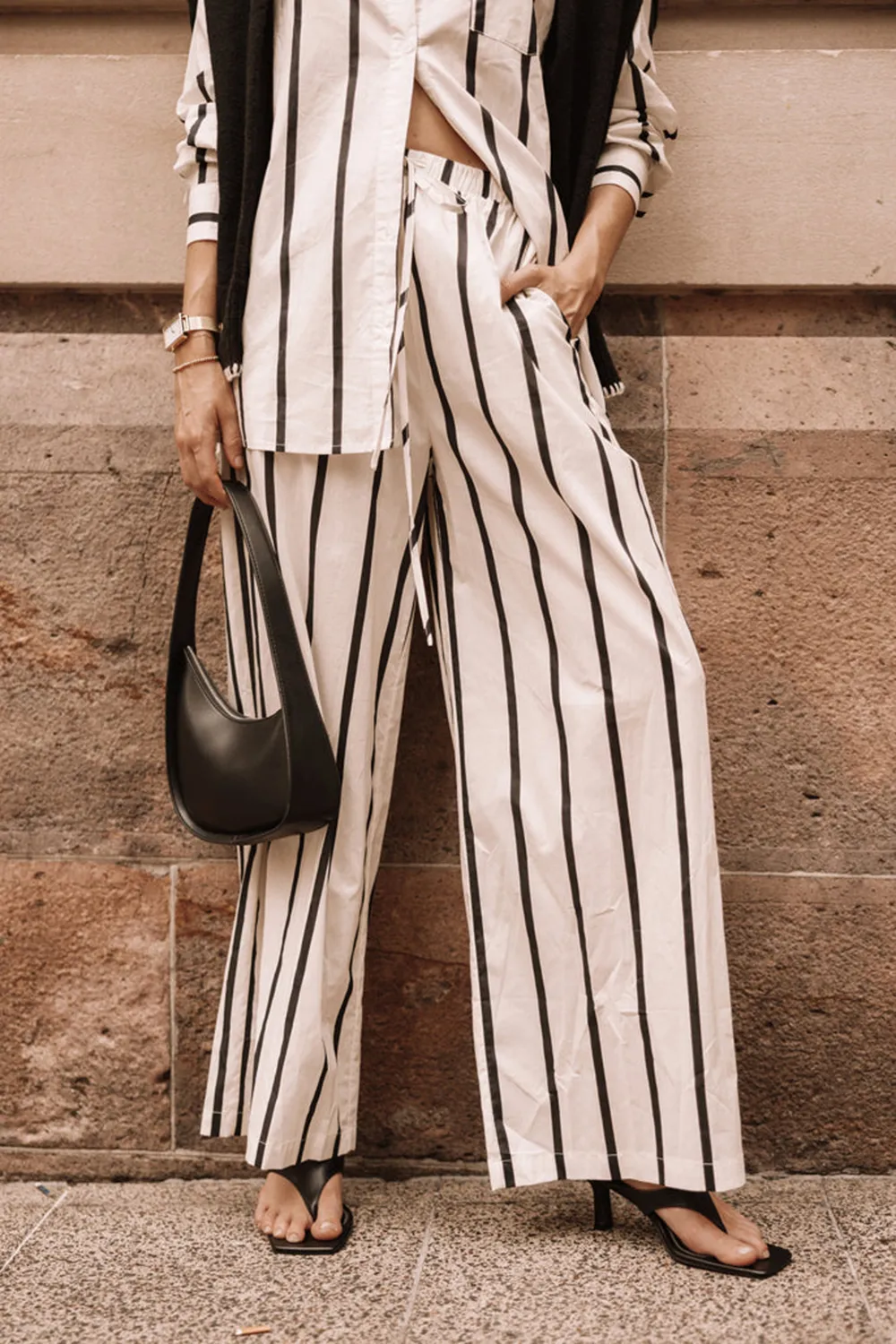 SILVIA PANT - CREAM STRIPE