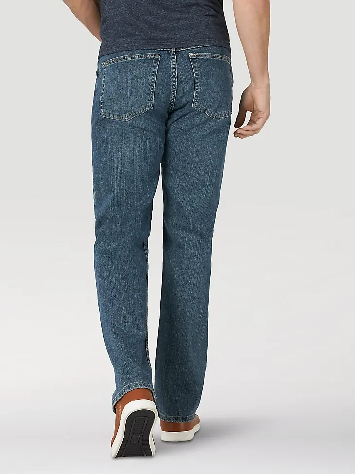 MEN'S RELAXED FIT FLEX JEAN IN MID DENIM