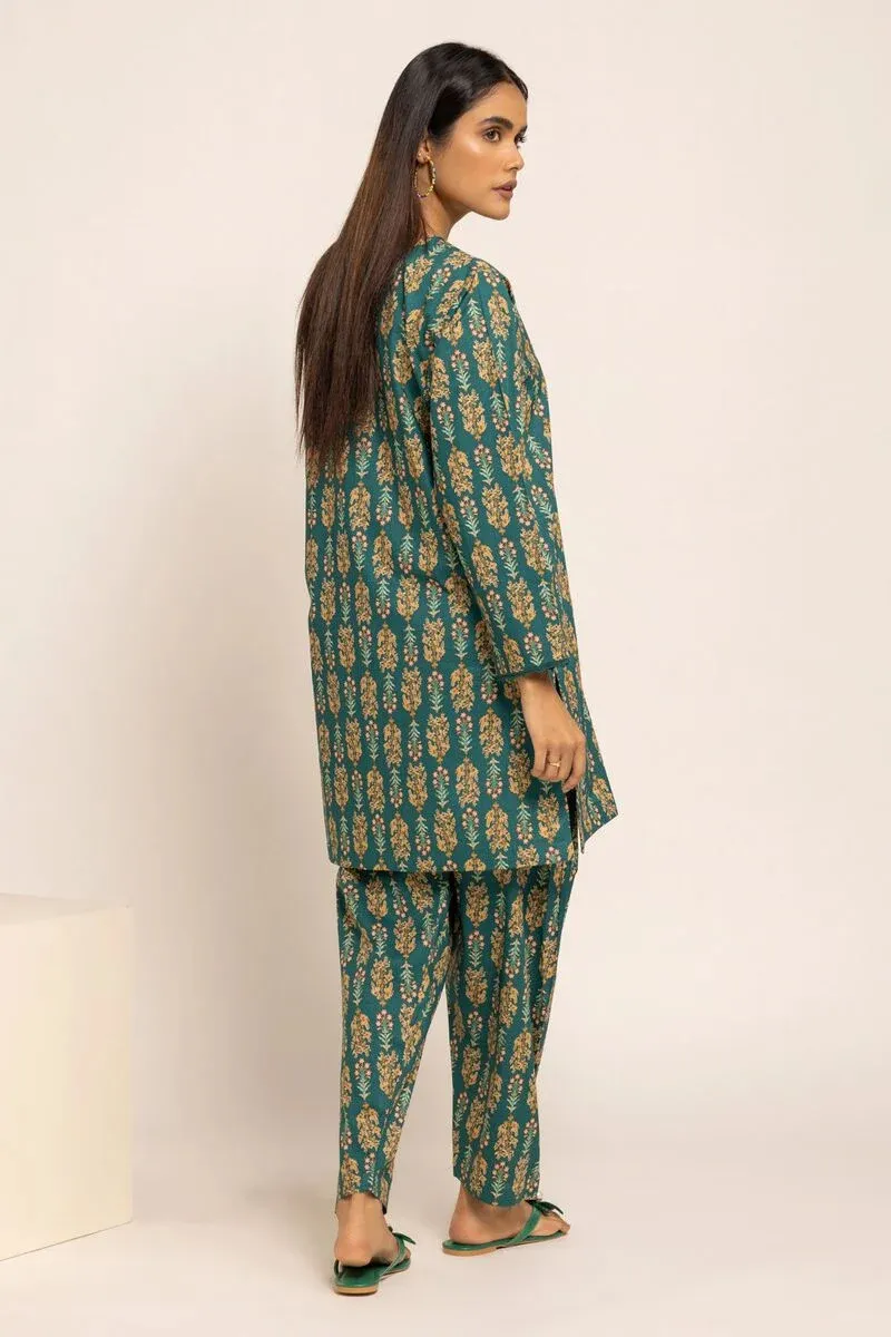 2 Piece | Kurta & Pants | Color Green