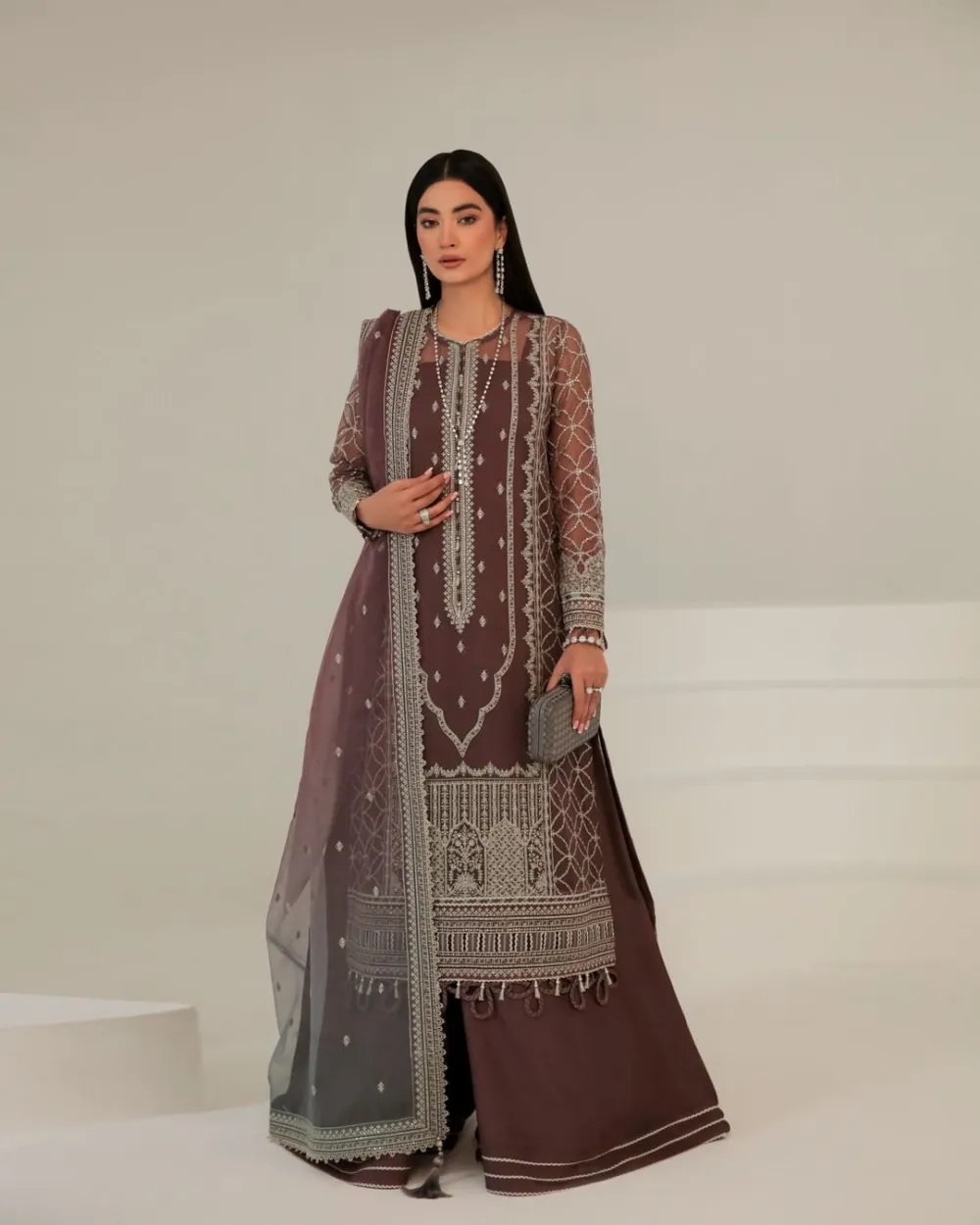 Embroidered Raw Silk Sets