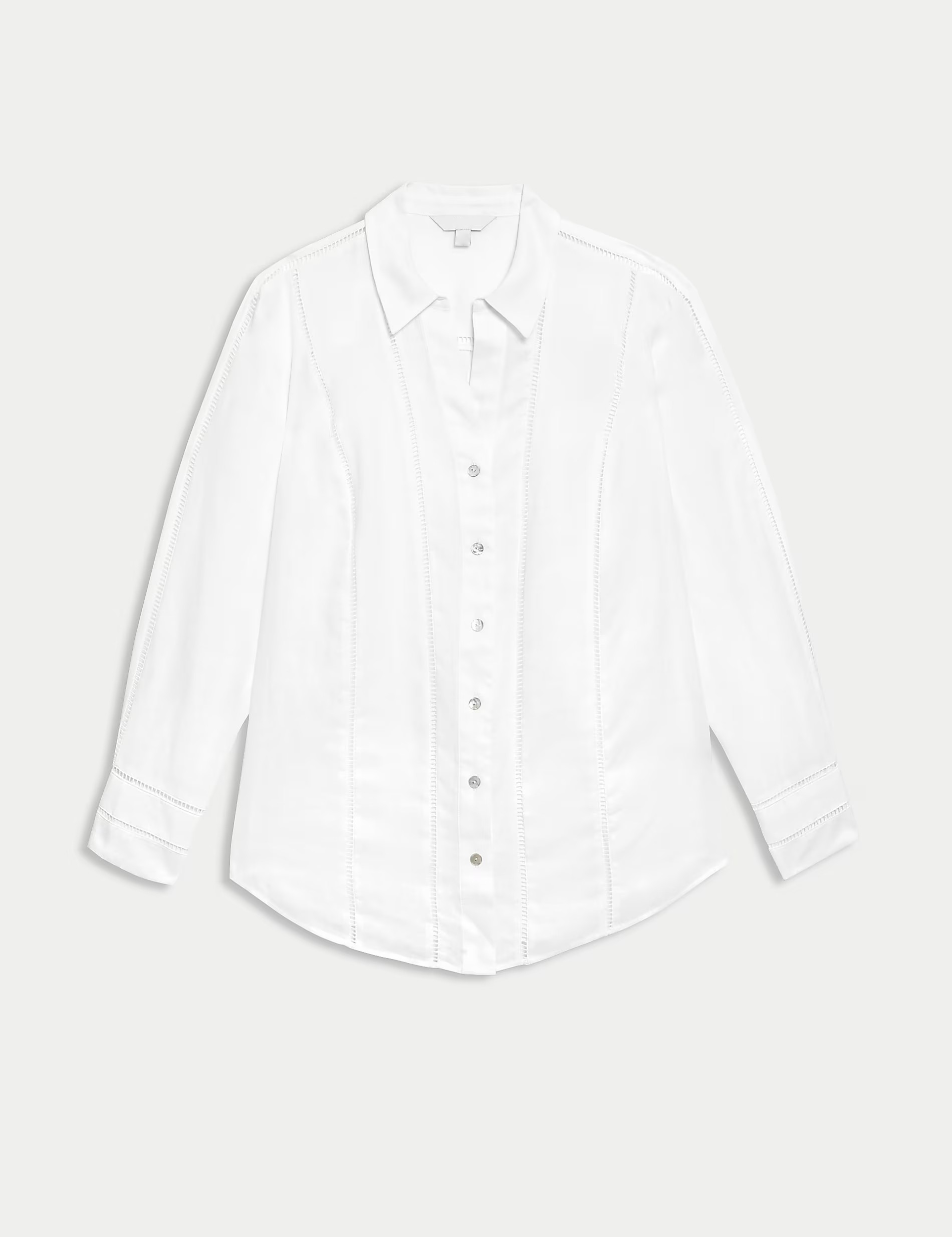 Broderie Detail Collared Shirt