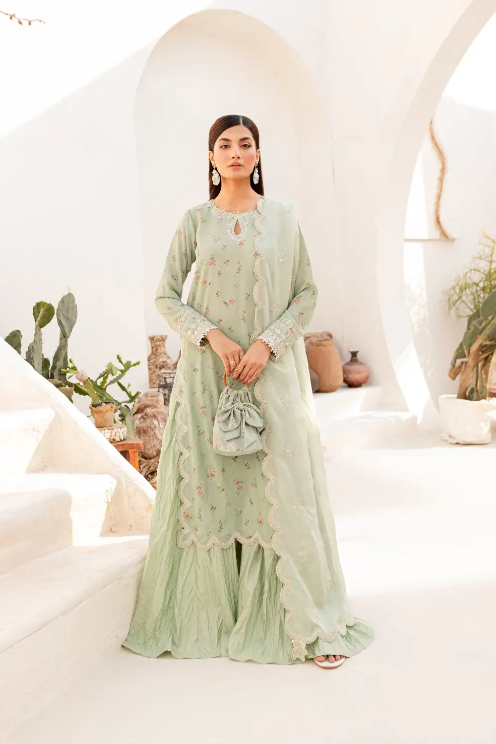 Roya 3Pc - Embroidered Luxe PRET