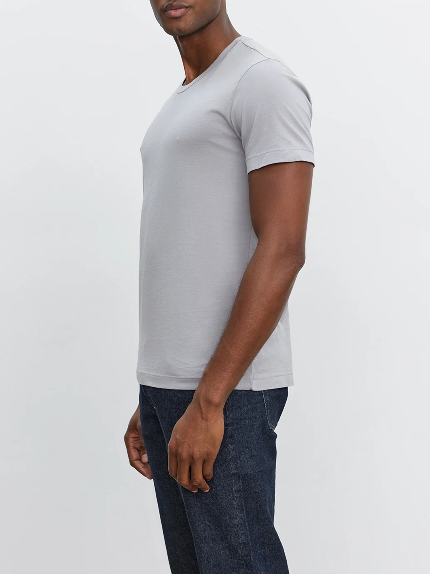 Men'S Solid Round Neck Cotton T-Shirt