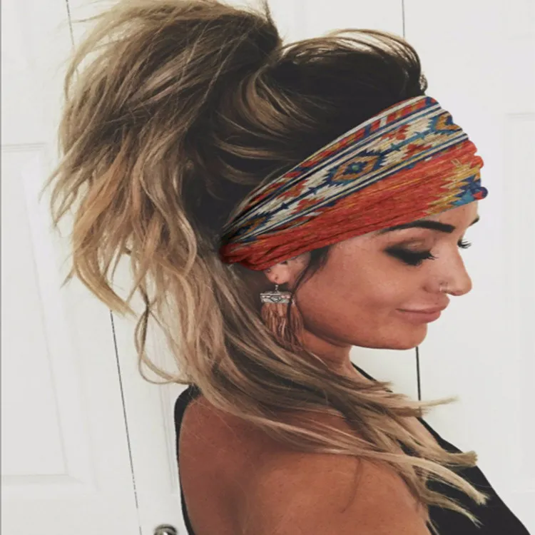 Western Print Sports Wide Hair Accessories