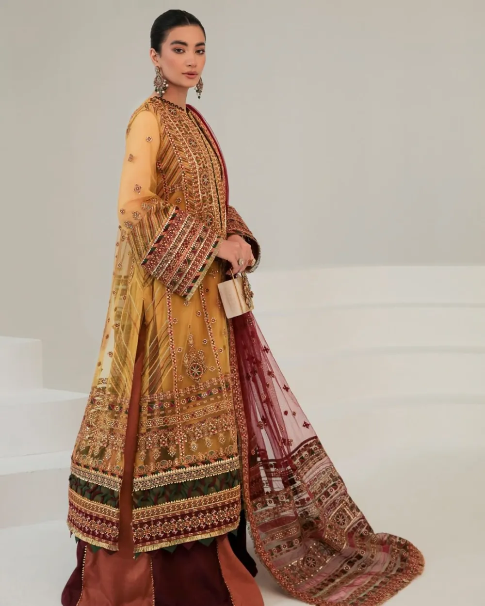 Embroidered Raw Silk Sets