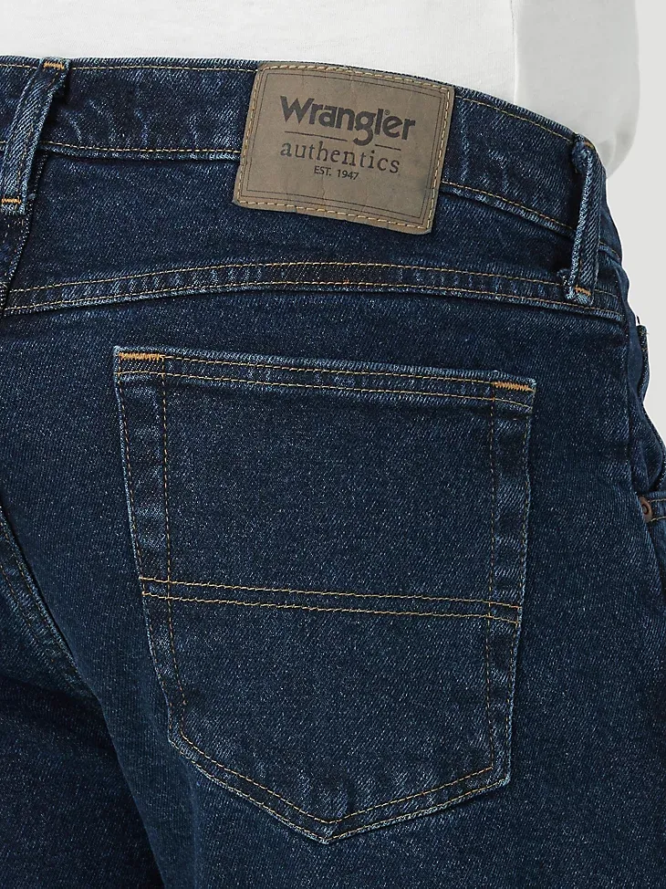 MEN'S WRANGLER AUTHENTICS® RELAXED FIT FLEX JEAN IN DARK STONEWASH