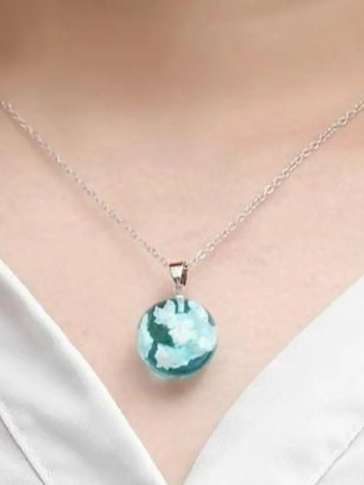 Blue Sky And White Cloud Necklace