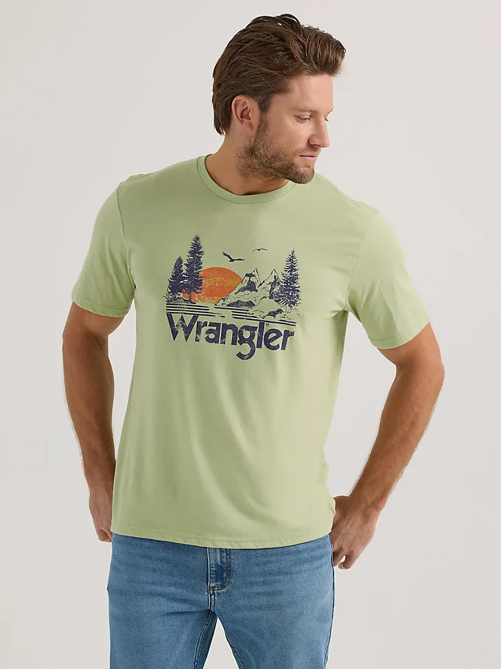 MEN'S WRANGLER WESTERN SUN GRAPHIC T-SHIRT IN RESEDA